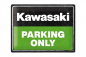 Preview: Blechschild "Kawasaki Parking Only" - 40 x 30cm